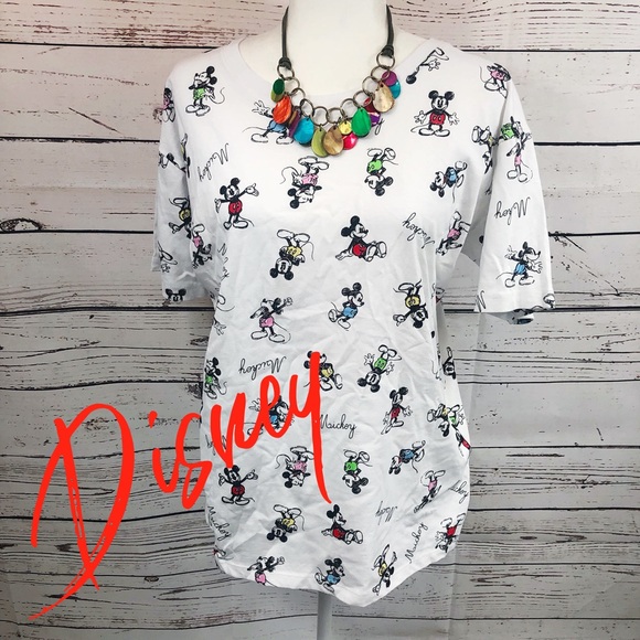 Disney Tops - Disney White Mickey Mouse T-Shirt
